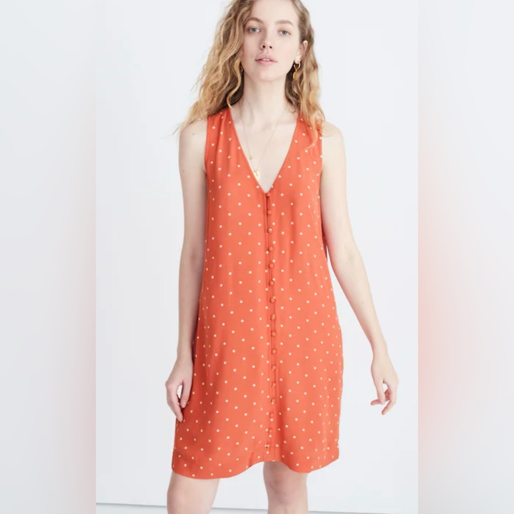 Madewell Heather Button Front Dress in Polka Dot: Eligible $3/25 Bundle!